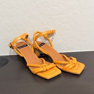 Stylish Orange Knotted Sandals